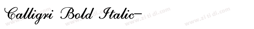 Calligri Bold Italic字体转换